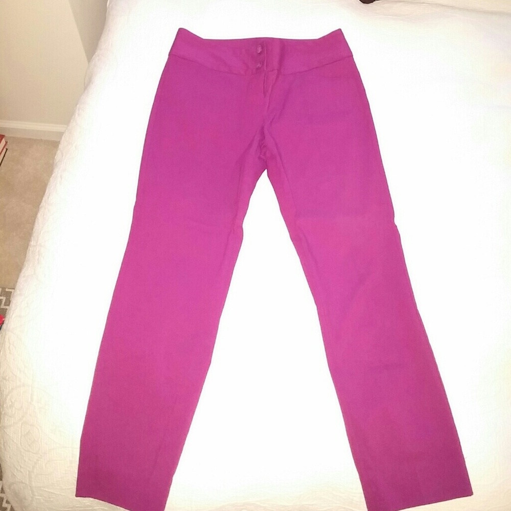 Plum stretch ankle dress pants from the limited